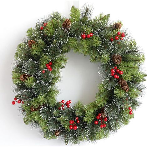 Weihnachtliche rote Beerengirlande, Weihnachtsgirlande, 30 cm lange weihnachtliche rote Beerengirlande