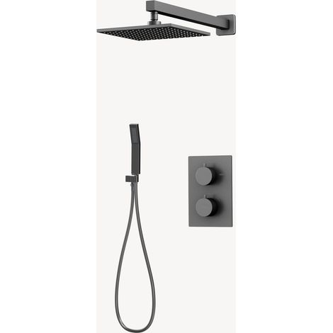 Zusammensetzung Unterputz-Thermostat-Brausemischer Gun Metall - Sirius