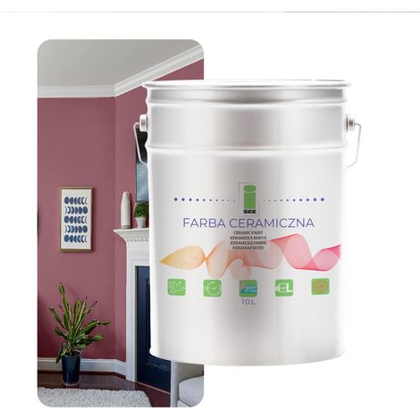 PITTURA MURALE IN CERAMICA LAVABILE ROSA TURCA 10L PRODUTTORE (1/5)
