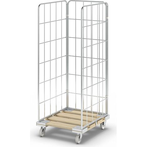 FRANKEL kaiserkraft, Roll-conteneur avec socle roulant en bois,