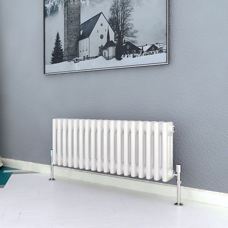Biubiubath Traditional Cast Iron Radiator 300x830mm 3 Column White