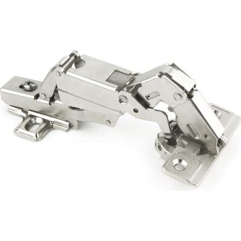 Bisagra cazoleta recta 165º ø35mm Zamak niquelado clip