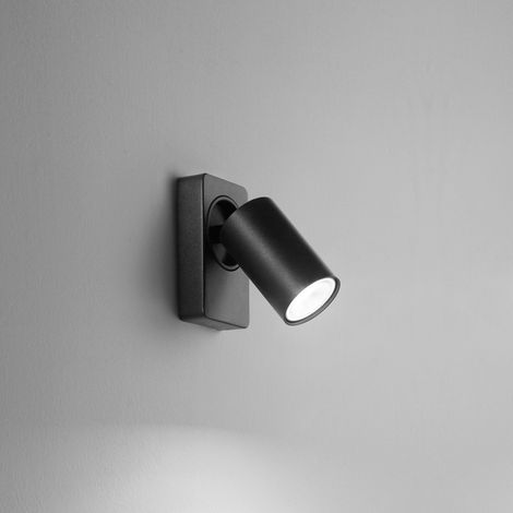 Applique Murale Led Ronde Noire Orientable Oddy 1Xgu10 Perenz (1/2)