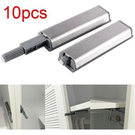 Lot de 10 Systèmes tampon Push To Open pour Placards et Tiroirs - SUREPROMISE - Blanc (1/4)