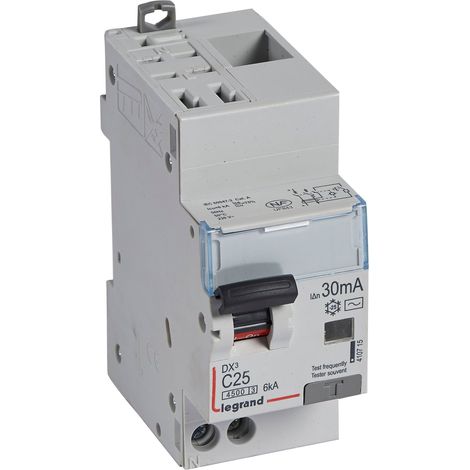 Differentieel Automaat DX3 1P+N Karakteristiek C 25A 30mA 4,5kA - LEG410715