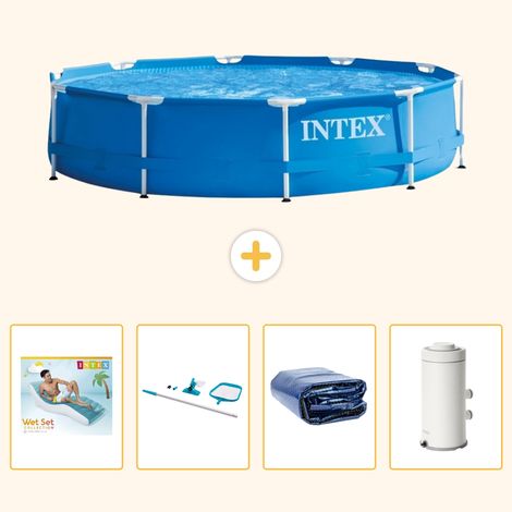 Intex Piscine Tubulaire Ronde - 366x76 cm - 5-pièces  S96 (1/5)