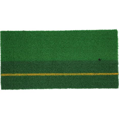 Tapis d'entraînement de golf intérieur avec surface double face et repères d'alignement - Mini tapis de practice portable pour maison