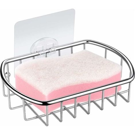 étagère salle de bain non percée étagère douche inox SUS304 étagère murale adhésive 23CM brossé (1/4)