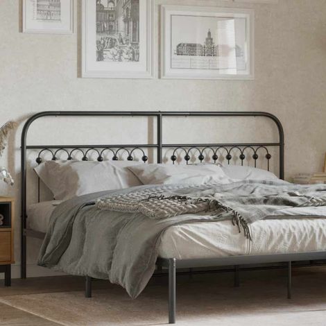 Tête de lit de remplacement en acier noir 180 cm pour lit à tubes ronds - PANGIVO (1/5)