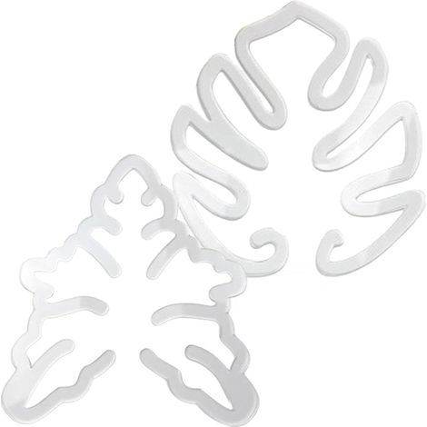 Support Pour Plante Monstera - Clip En Plastique Transparent - Pour Guidage Vertical Des Tiges - 2 Pièces (1/5)