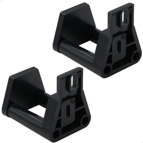 2 Pcs Guide Plancher Rail RéGlable Portes D'éCurie - Ajustable Mur Porte Coulissante Au Sol Les Grange Roulettes De Guidage RéGlables Pour Coulissantes, Porte Automatique, Avec Vis, Noir (1/4)