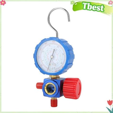Ensemble de Jauges de Collecteur, Manomètre 500psi avec Miroir Visuel adapté pour R12 R502 R22 R410 R134A (1/4)