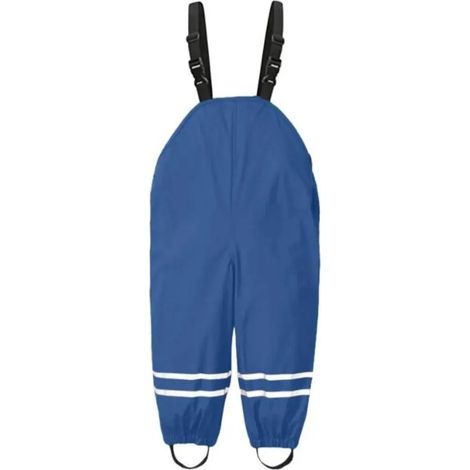 Pantalon de pluie imperméable et respirant pour enfant, salopette de jardinage avec bretelles, taille 110/116, idéale fille et garçon, pour boue et intempéries (1/5)