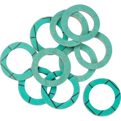 Schläfer 1824010  Guarnizioni Idrauliche in fibra Verdi 3/4", Guarnizioni Piatte per Rubinetti, Raccordi Acqua Potabile, Caldaie e Impianti di Riscaldamento uso Sanitario, Confezione 10 Pezzi