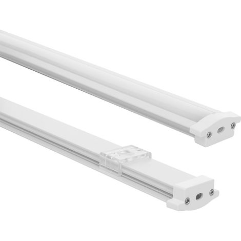 Perfil Aluminio Estanco IP65 Empotrable 2m para Tira LED hasta 8 mm Blanco 2 m Semi-transparente