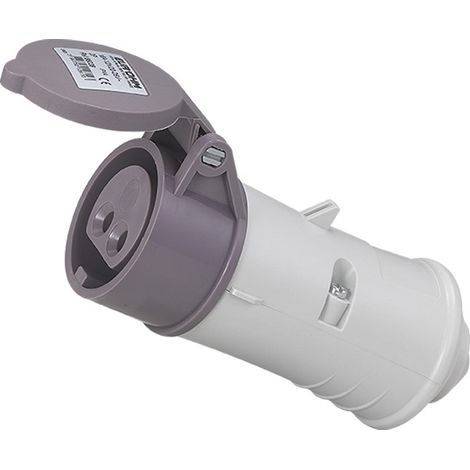 Prise industrielle mobile droite IP44 - 2P - 16A - 24V AC - Eur'Ohm