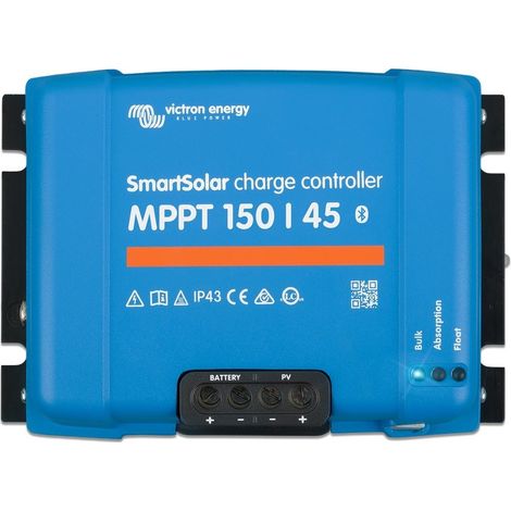 Régulateur solaire 45A 12/24/48V MPPT 150/45 – Détection MPPT avancée – Protection surchauffe – Bluetooth Victron Connect – Victron Energy
