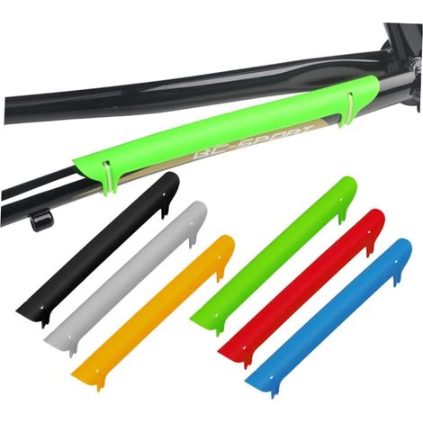 Ensemble de 6 pièces pour chaîne de vélo : protège-chaîne, plaque de base et autocollant de protection pour cadre. (1/5)