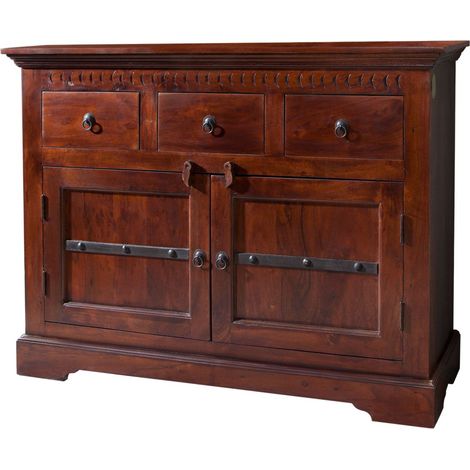 OXFORD 531 Credenza in legno di acacia - laccato / nougat 120x40x90 (1/3)
