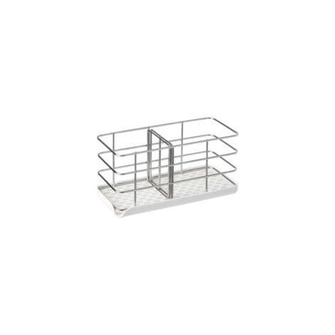 Cestello scolapiatti in spugna, supporto portaoggetti in acciaio inox, organizer per lavello, utilizzabile in bagno - Crezuo