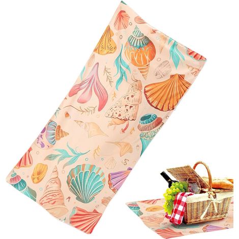 Sac de Plage Serviette 2 en 1 Sac à Cordon Convertible en Couverture de Piscine,Serviette de Voyage Pliable - pour Parc Aquatique, hôtel, Natation, Camping, Pique-Nique, Voyage, Vacances en (1/5)