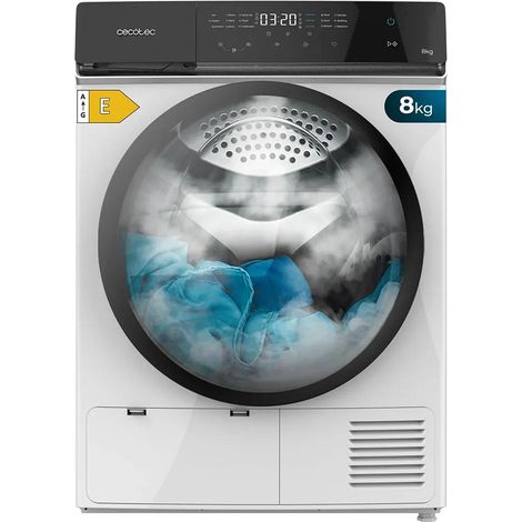 Cecotec Modèle de sécheuse blanche 8 kg moderne