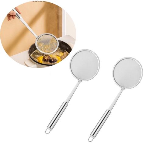 Cucchiaio per friggere - Padella per patatine fritte - Cucchiaio scolapasta in acciaio inox - Scolapasta - Padella per patatine fritte - Cucchiaio scolapasta - Utensili da cucina - Accessori da cucina (1/5)