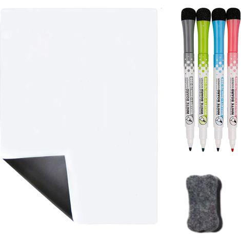 Tableau blanc magnétique effaçable à sec - Petit tableau magnétique pour réfrigérateur de cuisine