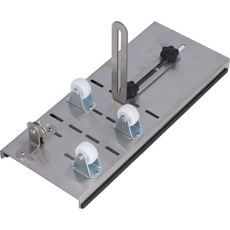 Coupe-bouteille 3 disques avec socle anti-glisse et guide ajustable pour projets DIY (1/5)