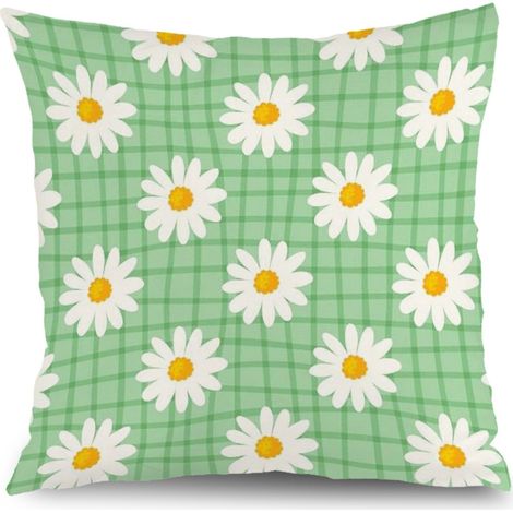 Housse de coussin fleurs décoratives, canapé maison,45×45cm (1/5)