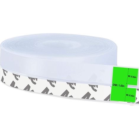 Isolierung und Abdichtung von Türspalten – 100% selbstklebender, transparenter Silikondichtungsstreifen, 25 mm breit, geeignet für Spalten bis zu 15 mm. (1/5)