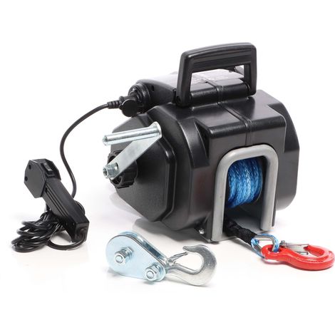 XPOtool Cabrestante eléctrico 12 V hasta 2267 kg elevación 450W levantar cargas motor 1,38 m/min (1/5)