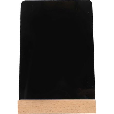 Wiederverwendbare Kreidetafel, kleine Pinnwand mit Sockel (A6-Format) – 14,5 x 11,5 x 7 cm – Schwarz (1/4)