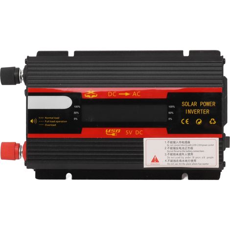 Convertisseur de puissance pour voiture de 600 W, onduleur solaire de 600 W avec écran LCD pour la production d'énergie éolienne (1/5)