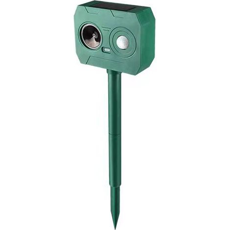 Répulsif Ultrasonique Solaire - Détecteur Mouvement - Étanche IP65 - Pour Animaux Extérieurs - 1 Pièce (1/5)