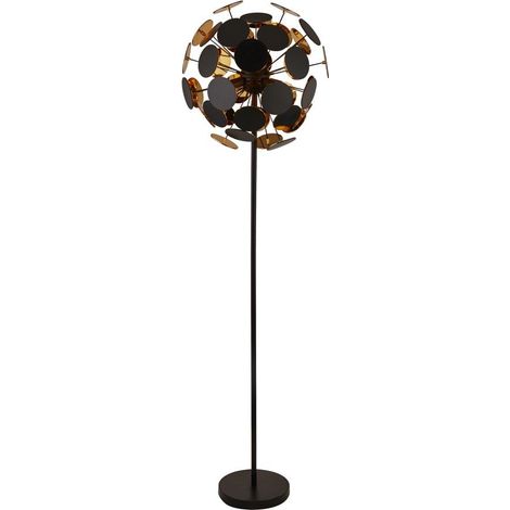Lampadaire Discus 4x40W E14 Or Noir (1/3)