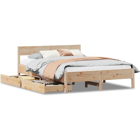 Maison Exclusive - Letto senza Materasso 135x190 cm in Legno Massello di Pino