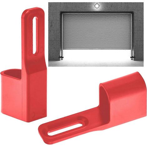 Lot de 2 pare-soleil rouges pour porte de garage avec capteur (1/5)