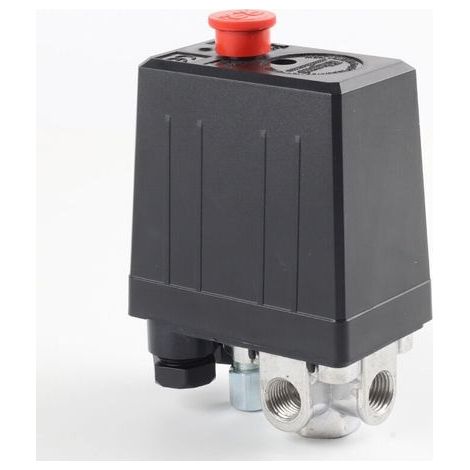 Vanne de compresseur d'air 220 V, pressostat automatique, interrupteur de compresseur d'air, vanne de régulation pour réduction rapide de la pression (4 trous) (1/4)