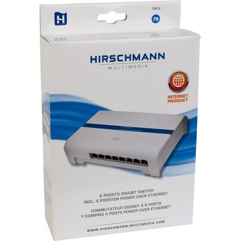 Hirschmann - cas 8 shop - 8 poorts gigabit switch - 695020395 - 4002044436148
