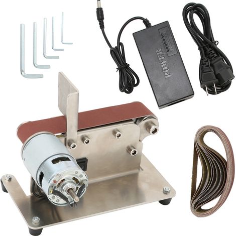 Ponceuse à Bande Mini Électrique 150W, Machine à Polir et Meuler Réglable 110‑240V pour DIY, Prise US (1/5)