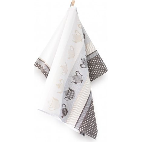 Paño de cocina de bambú Zwoltex, estampado Ceylon-2, marrón. (1/3)