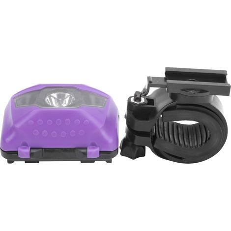 Support vélo double fonction lampe avant arrière étanche extérieur nuit conduite violet (1/5)