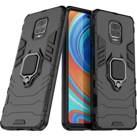 Coque Xiaomi Redmi Note 9 Pro / Note 9S - Noir, Antichoc Housse avec Protecteur D\'écran compatible Support de Voiture Magnétique. (1/4)
