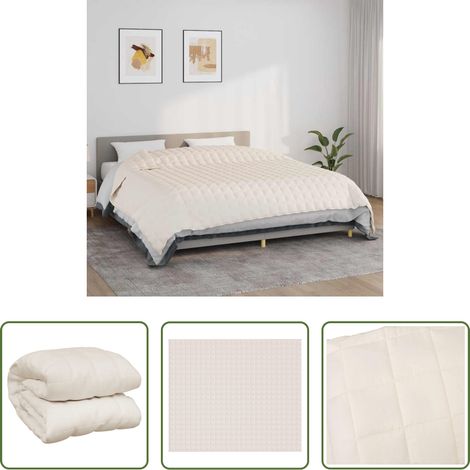 Sommeil - Couverture lestée Crème clair 220x260 cm 15 kg Tissu (1/5)