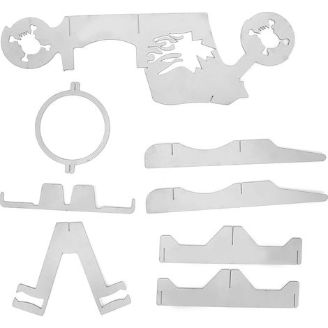 Support à poulet en acier inoxydable amovible et portable en forme de moto, support de rôtisserie pour barbecue pour fête (forme de crâne) (1/5)