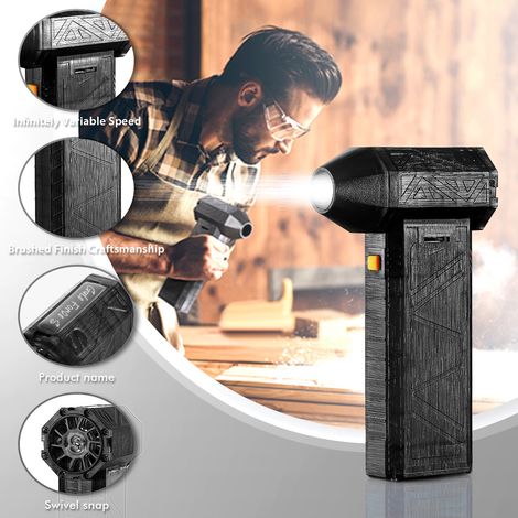 Ortviai Souffleur Turbo Portatif 130 000 tr/min – Ventilateur Puissant pour Clavier, Voiture, Extérieur & Intérieur, Batterie 8000 mAh (1/2)