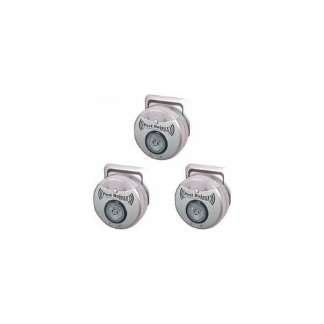Répulsif nuisibles ultrasons et électromagnétisme – Lot de 3 – Couverture 200m² – Sécuritaire pour enfants et animaux – Technologie avancée (1/5)
