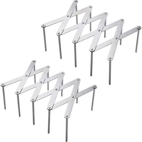 2 pièces Support pour couvercles en acier inoxydable, Ustensile de cuisine organisateur, Support Désign et Ajustable pour Ranger Casserole Couvercles en Verre Egouttoir (1/5)