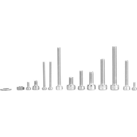1080 vis à six pans creux en acier inoxydable 304, écrous et rondelles plates M2, M3, M4 (1/5)